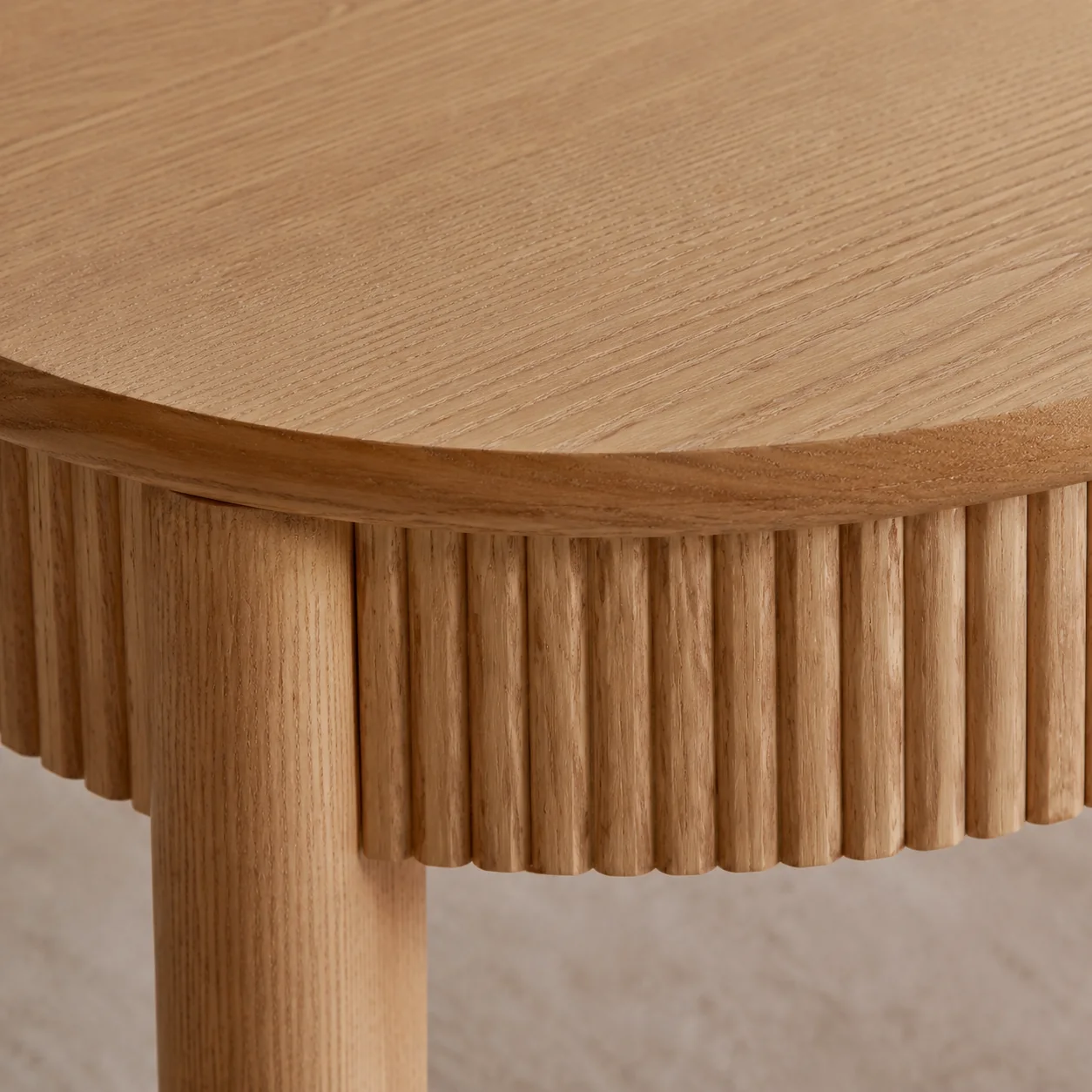 Fluted Wood Coffee Table - Image 2