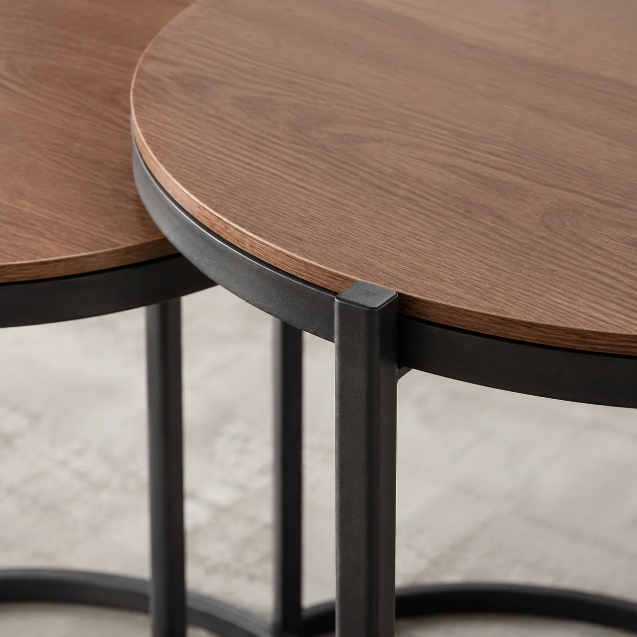 Round Nesting Side Table Pair - Image 2