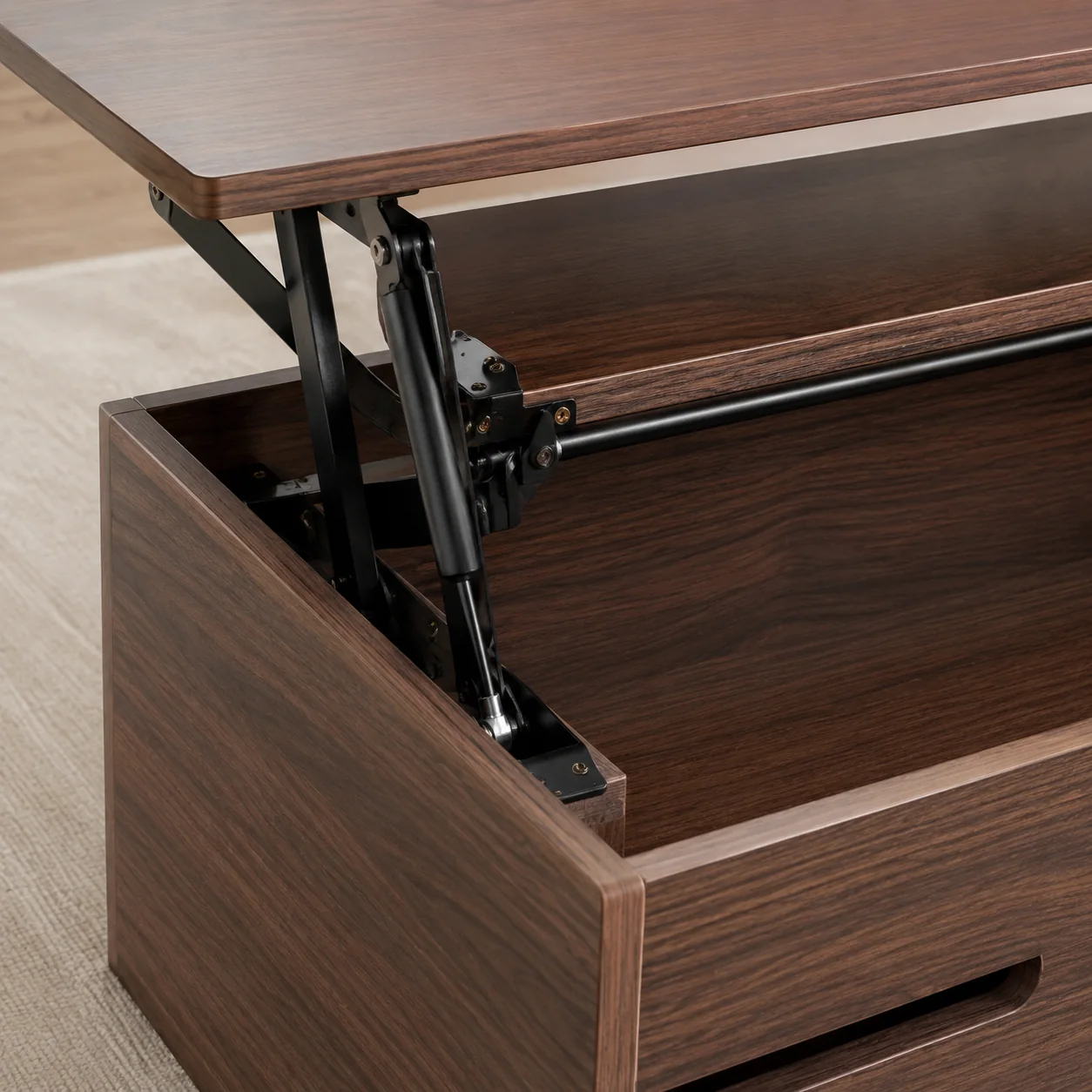 Lift-Top Storage Coffee Table - Image 2