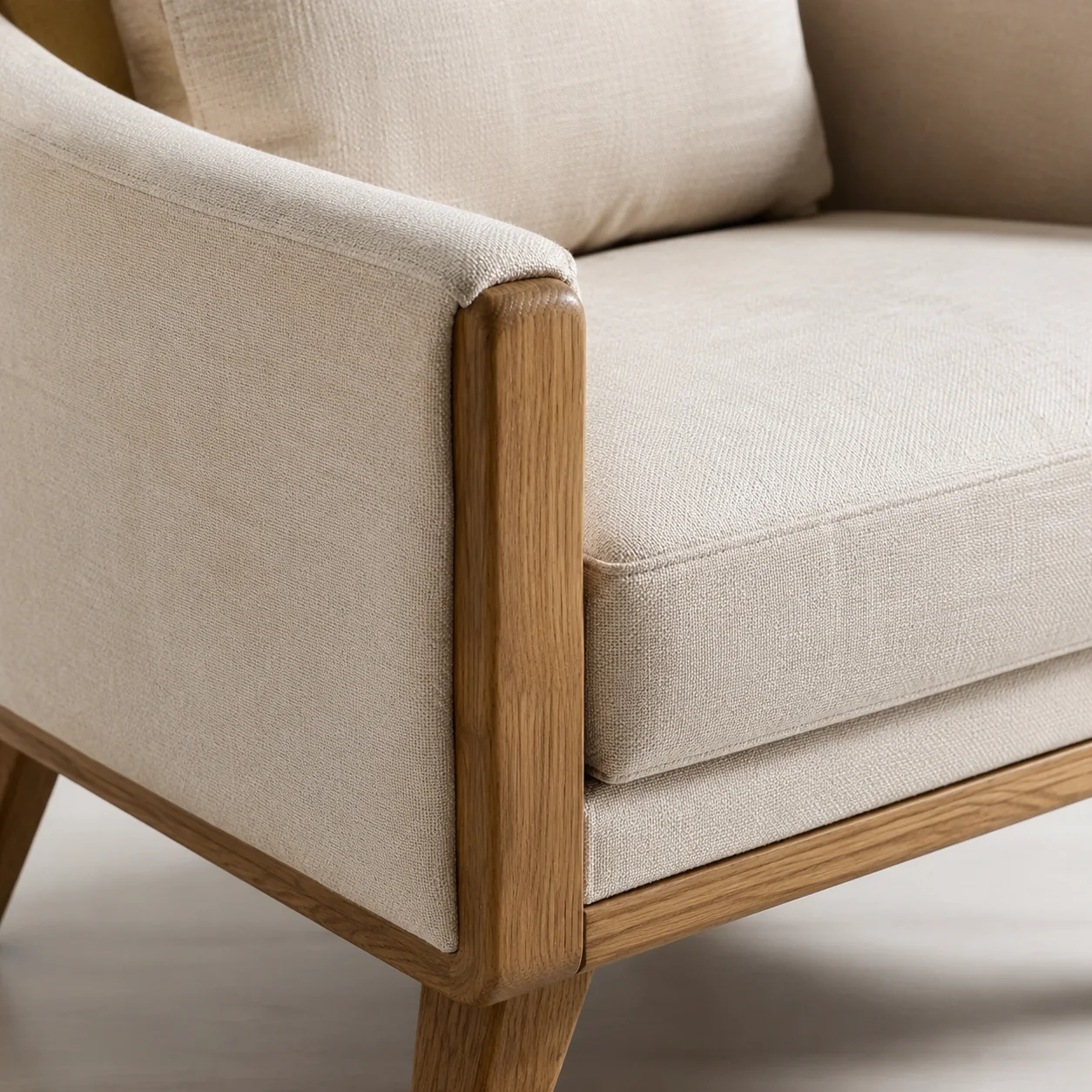 Linen Upholstered Accent Chair - Image 2