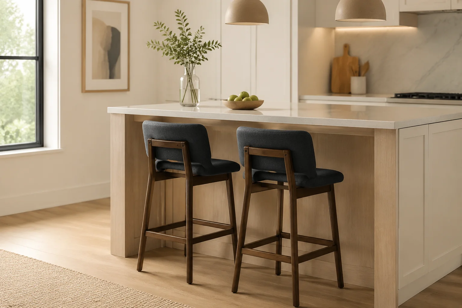 Counter Height Bar Stool Pair - Image 3