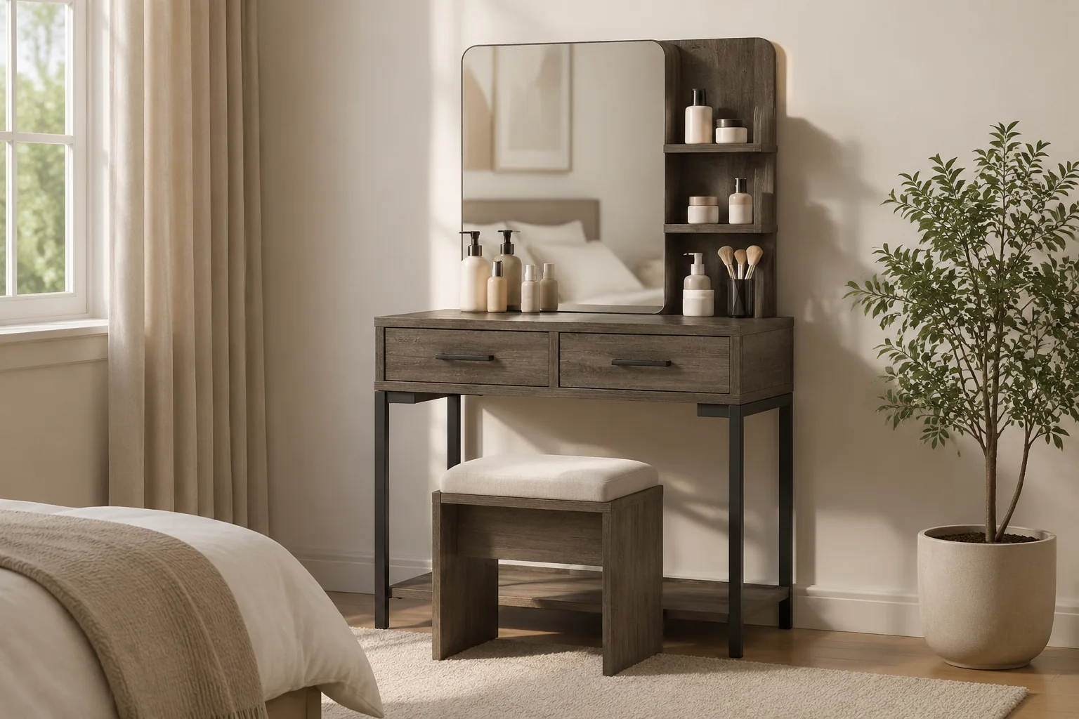 Bedroom Vanity Desk Set - Image 3