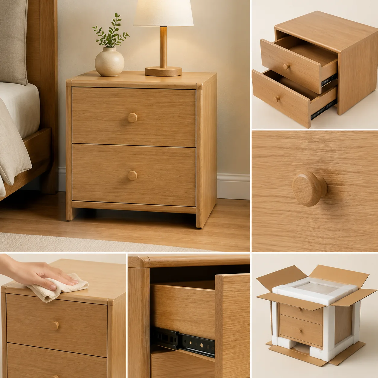 Two-Drawer Nightstand - Image 4