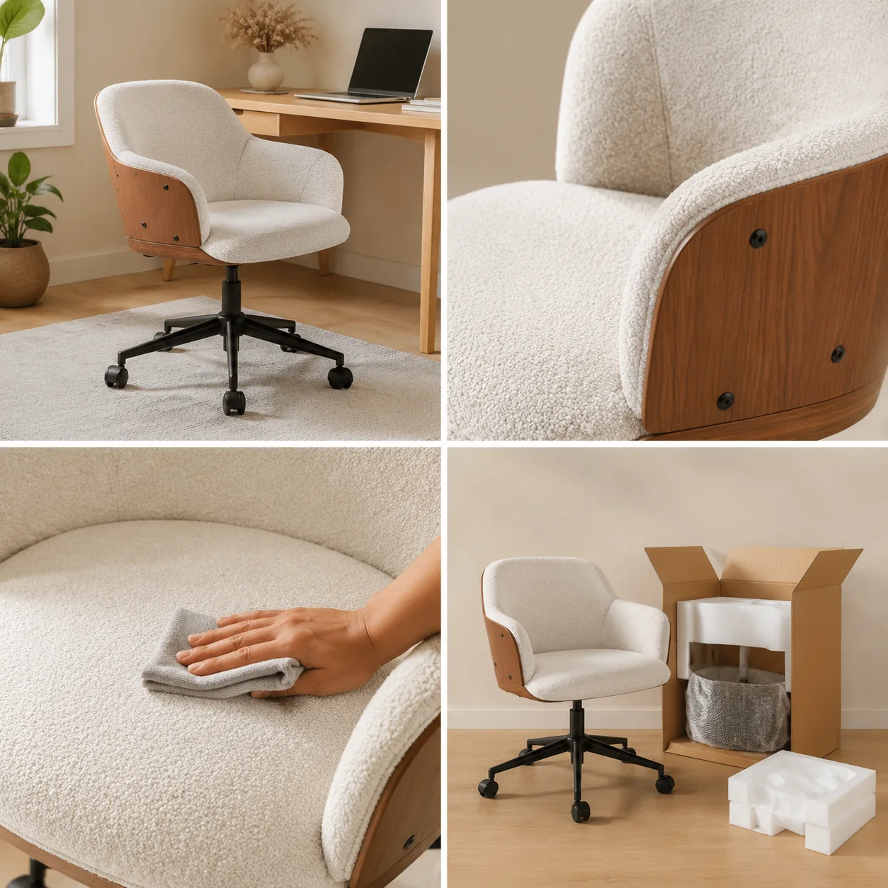Ergonomic Upholstered Desk Chair - Image 4