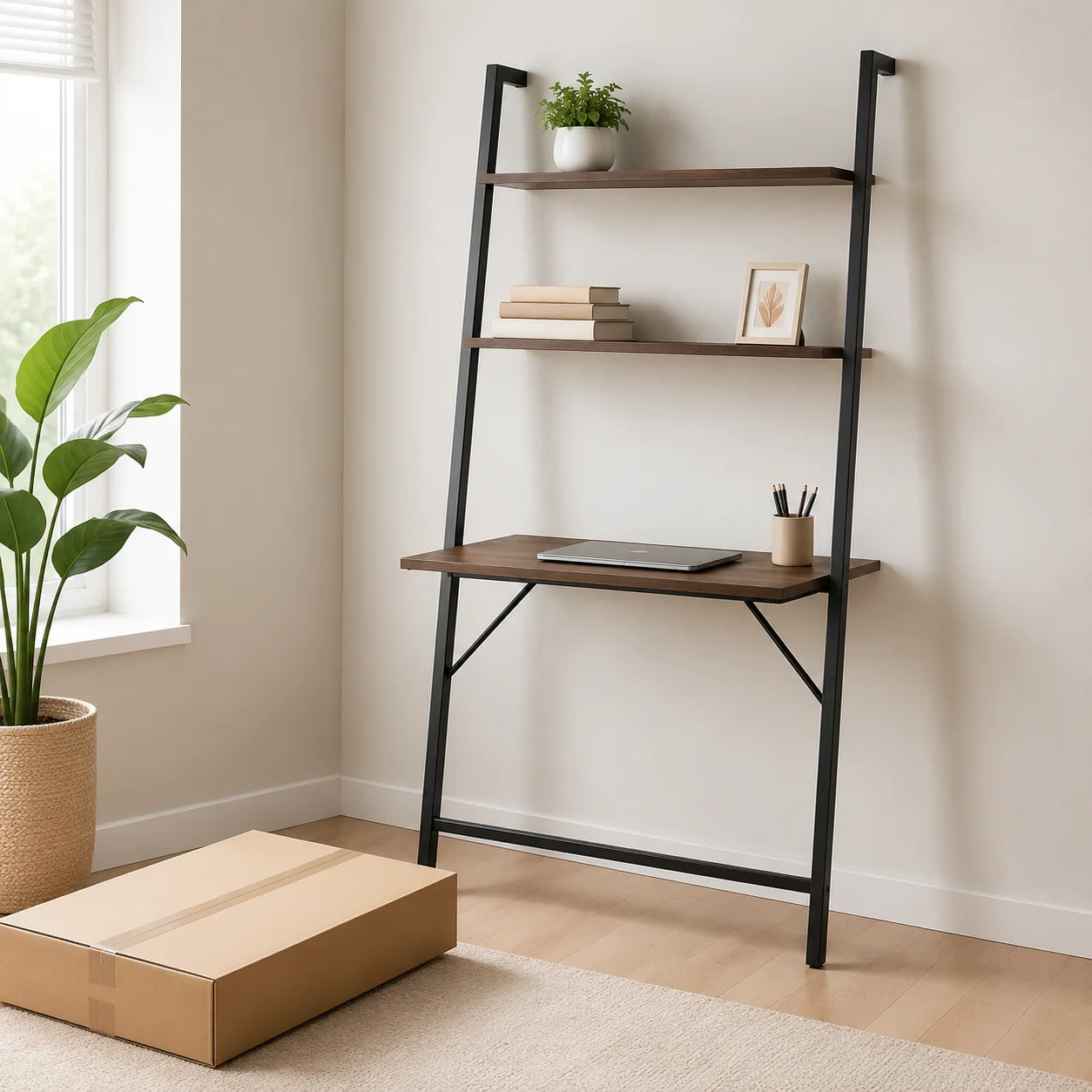 Ladder Wall Shelf Desk - Image 4