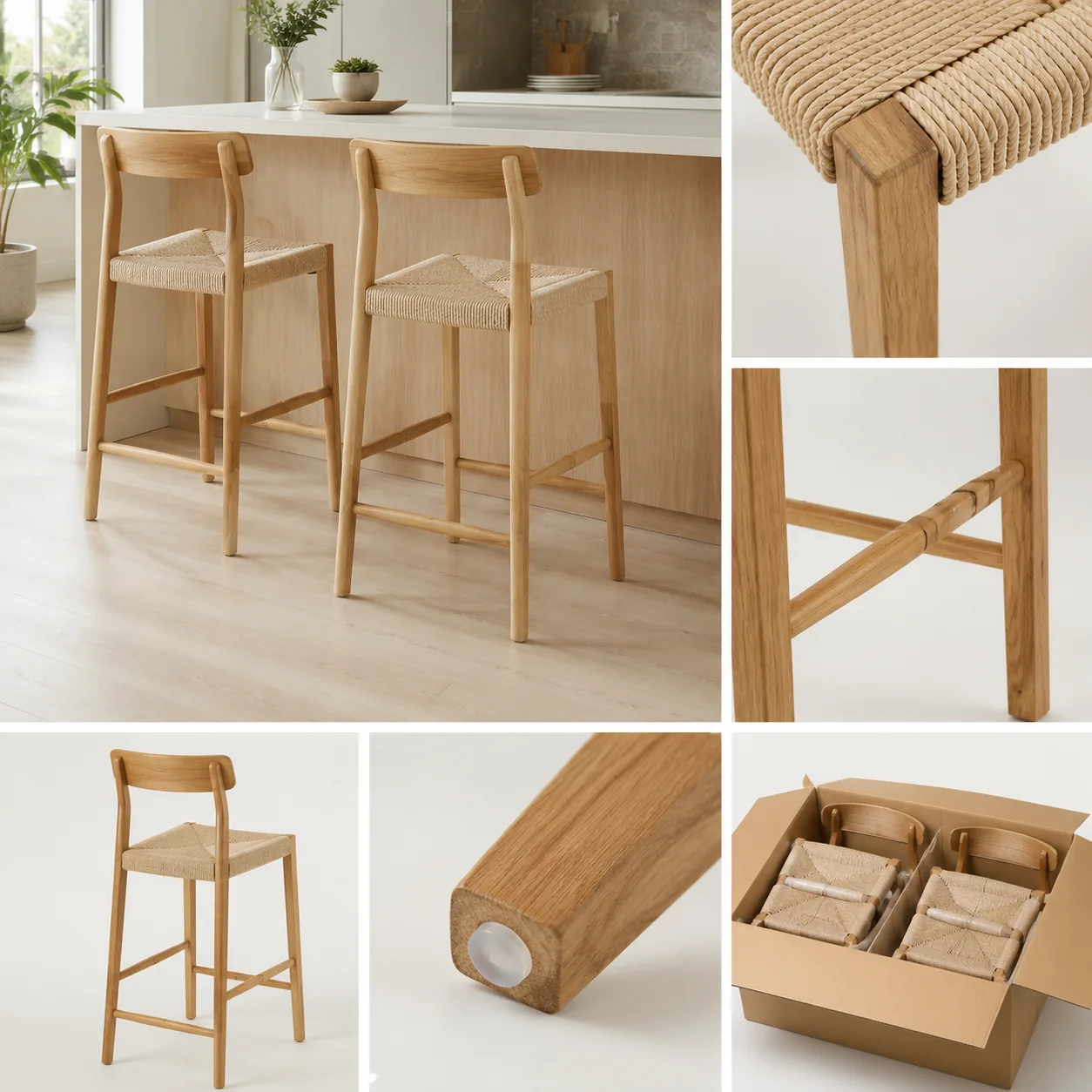Counter Height Bar Stool Pair - Image 4