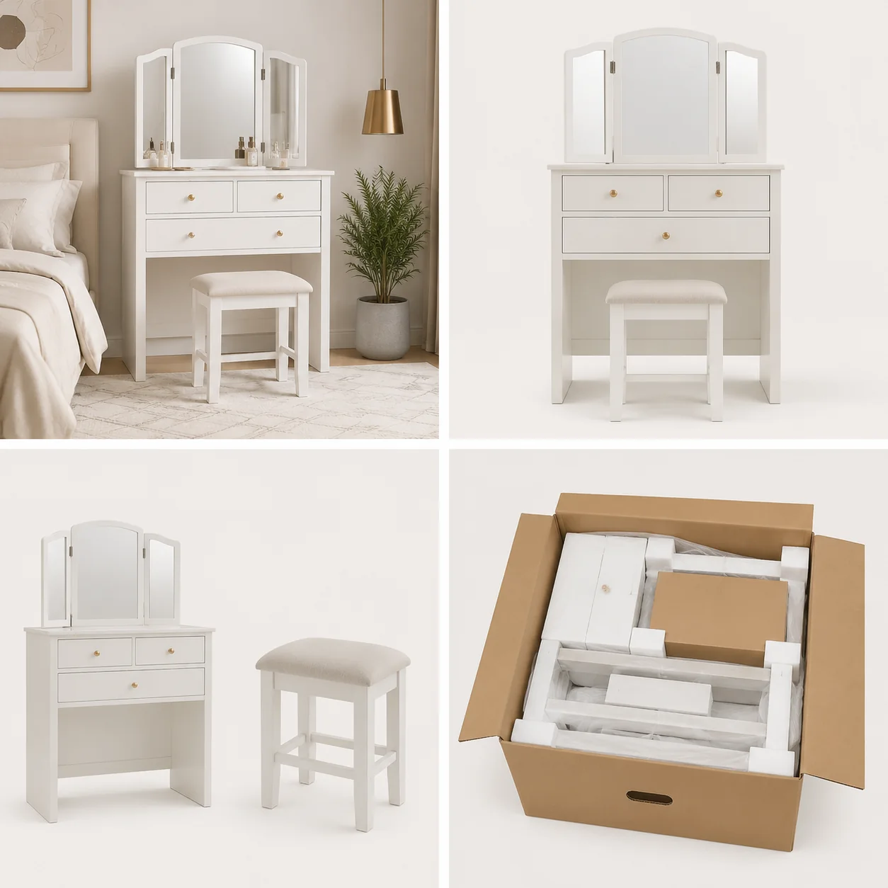 Bedroom Vanity Desk Set - Image 4