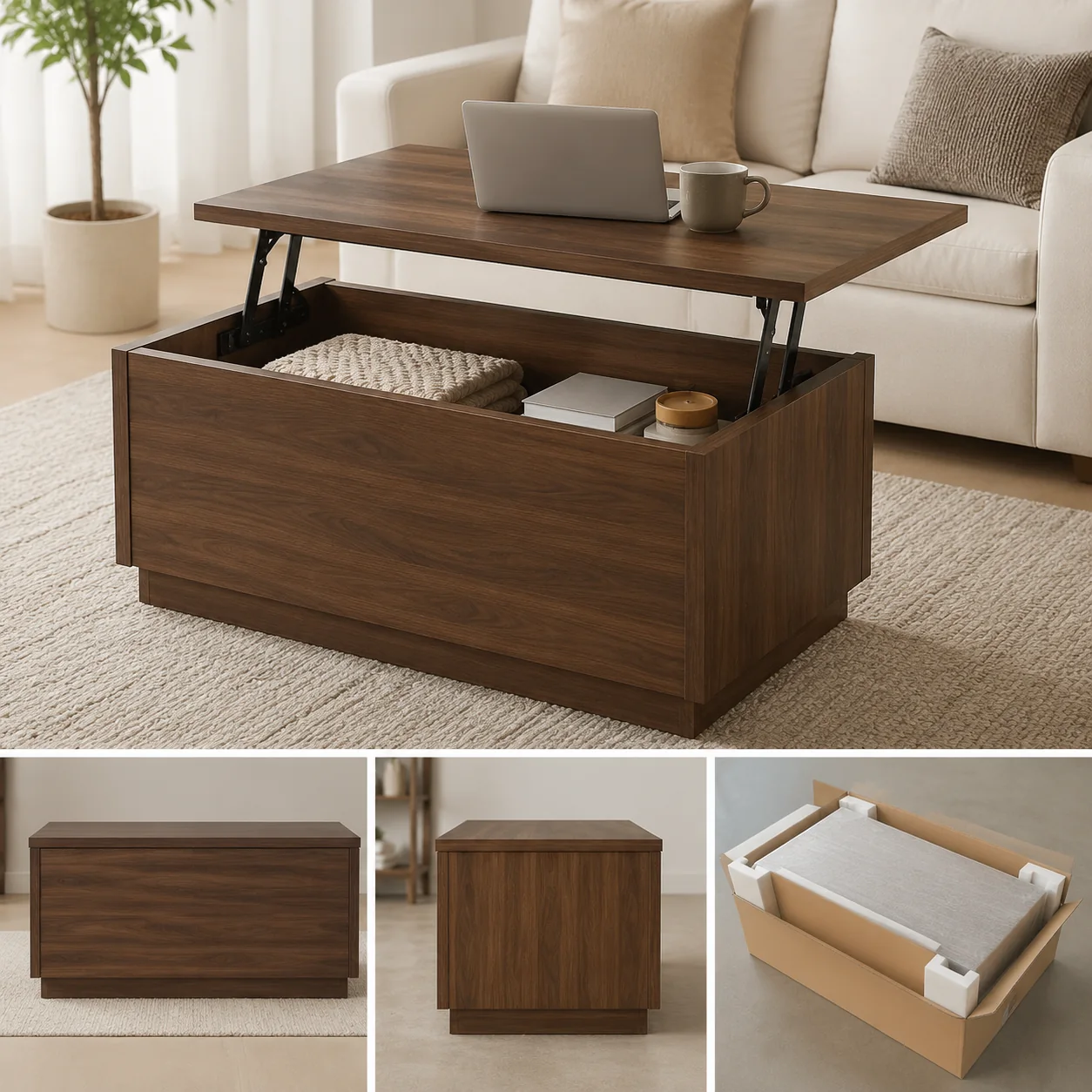Lift-Top Storage Coffee Table - Image 4