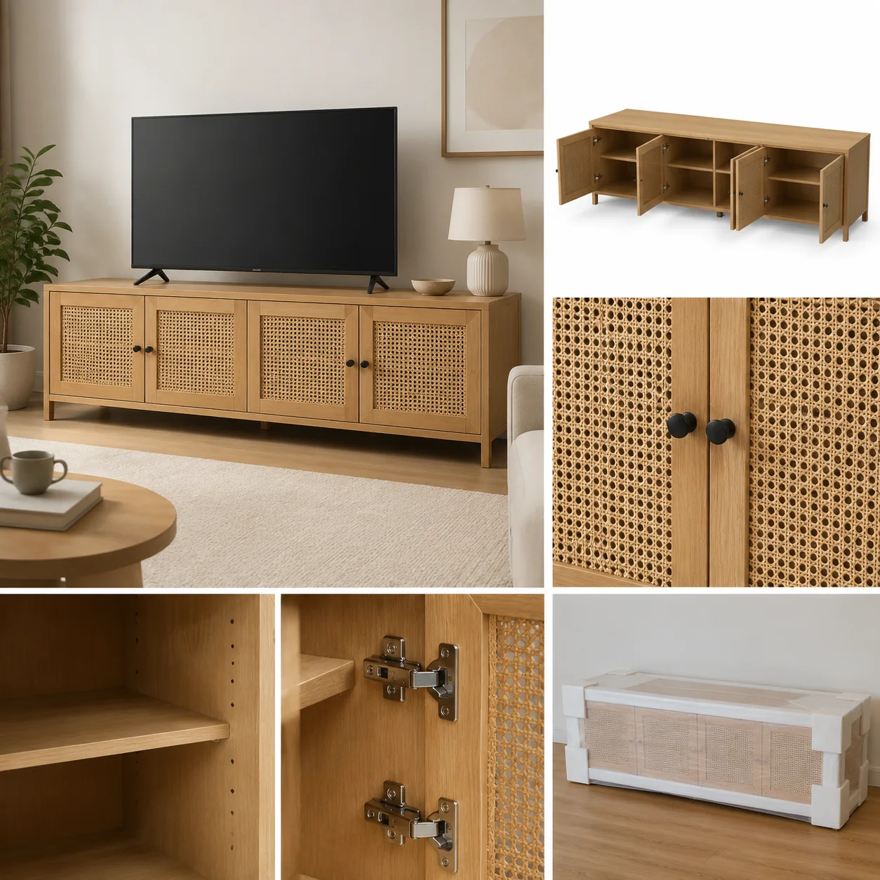 Cane Door Media Console - Image 4