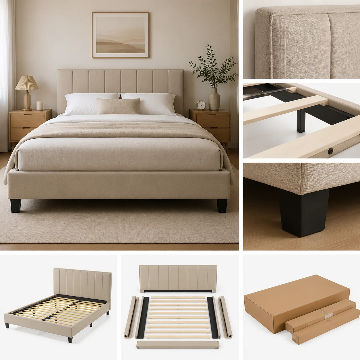 Upholstered Platform Bed Frame - Image 4