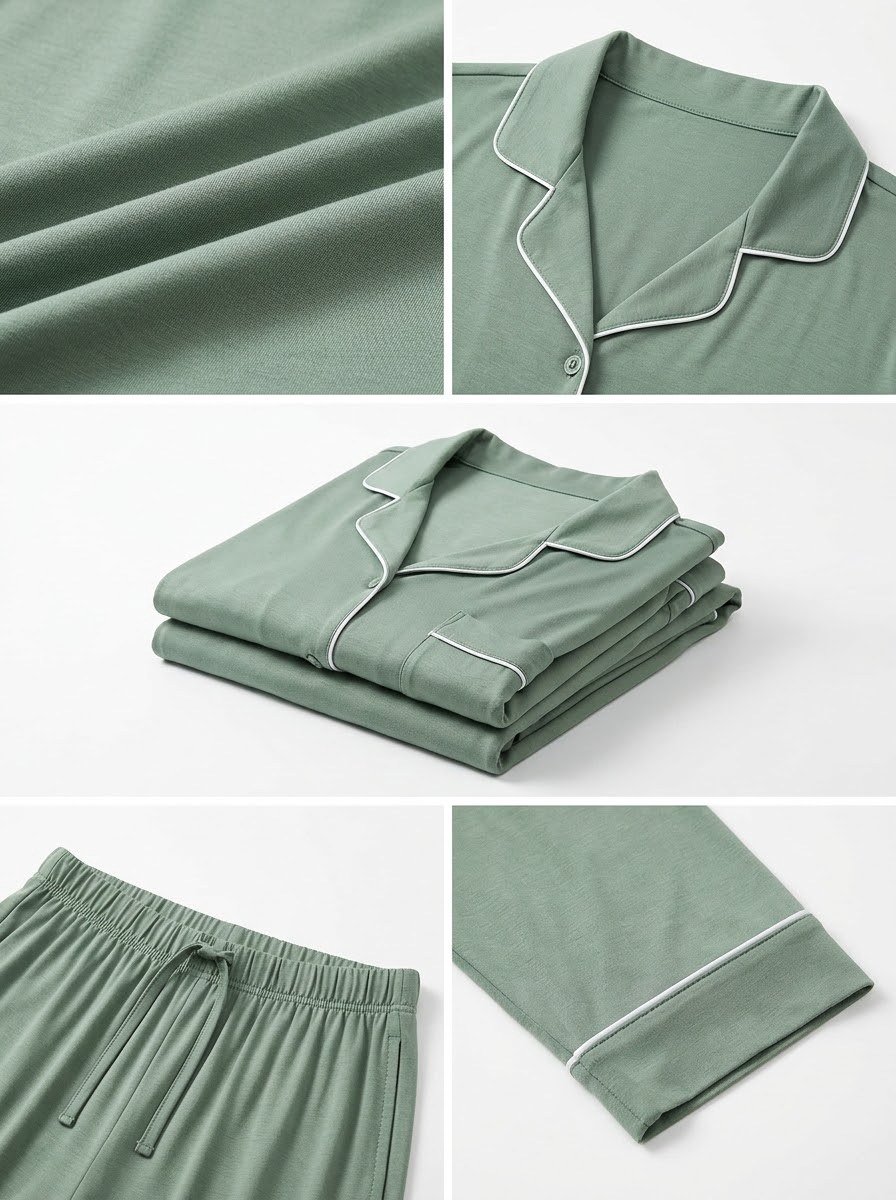 Home Lounge Pajama Set — Ivory - Image 3