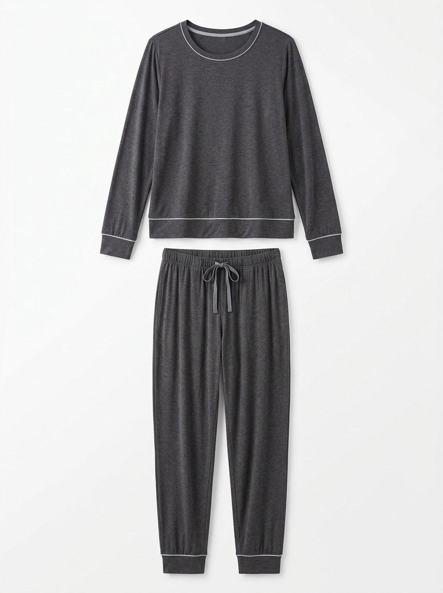 Home Lounge Pajama Set — Charcoal