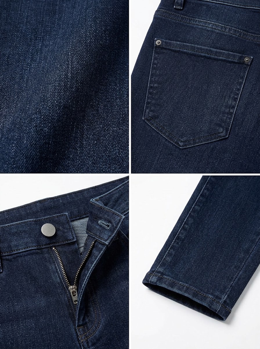 Denim Skinny Jeans — Medium Blue - Image 3