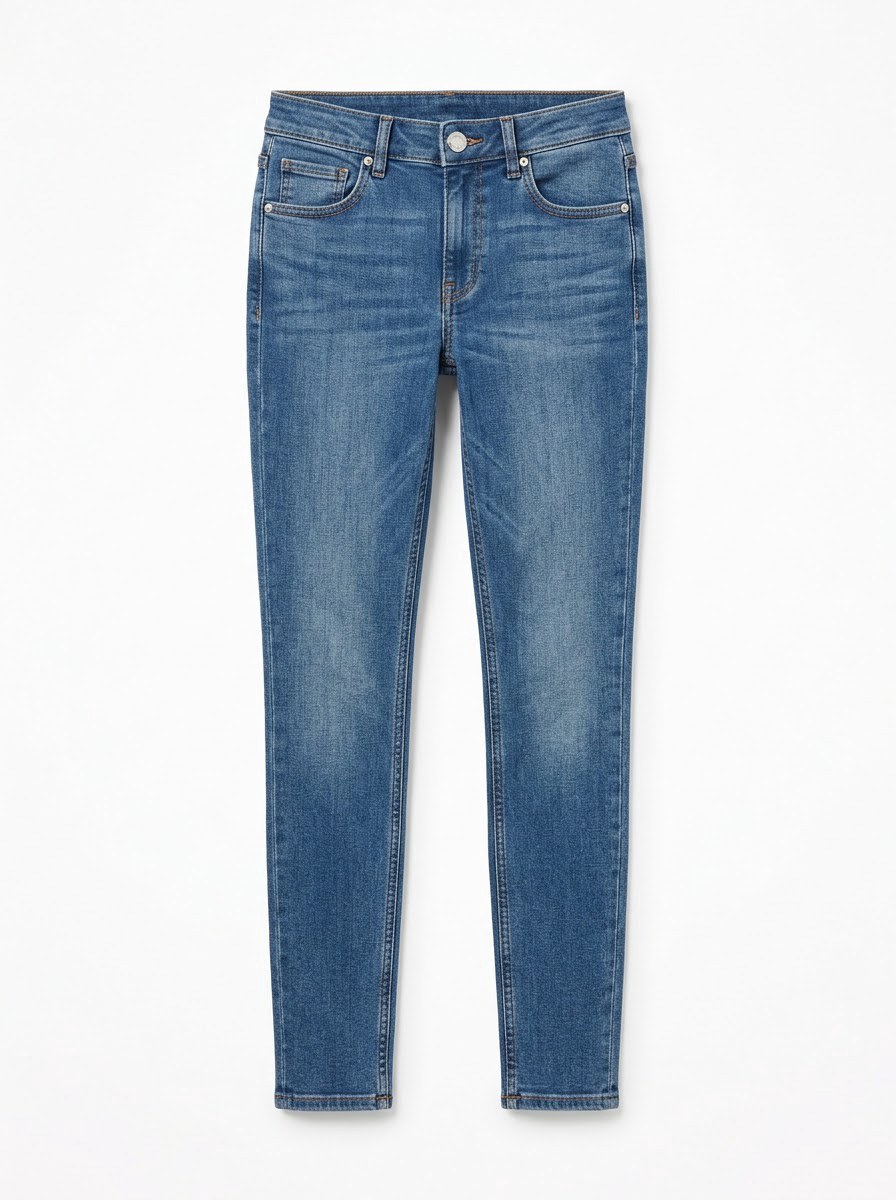 Denim Skinny Jeans — Medium Blue