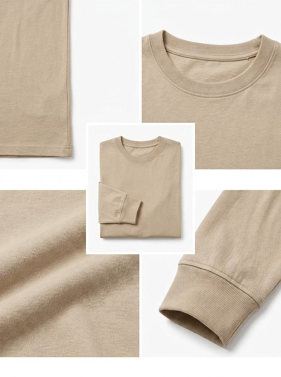 Solid Casual Long Sleeve — Black - Image 3