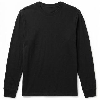 Solid Casual Long Sleeve — Black