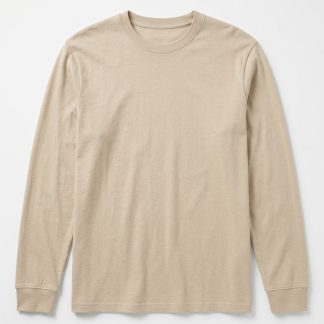 Solid Casual Long Sleeve — Sand